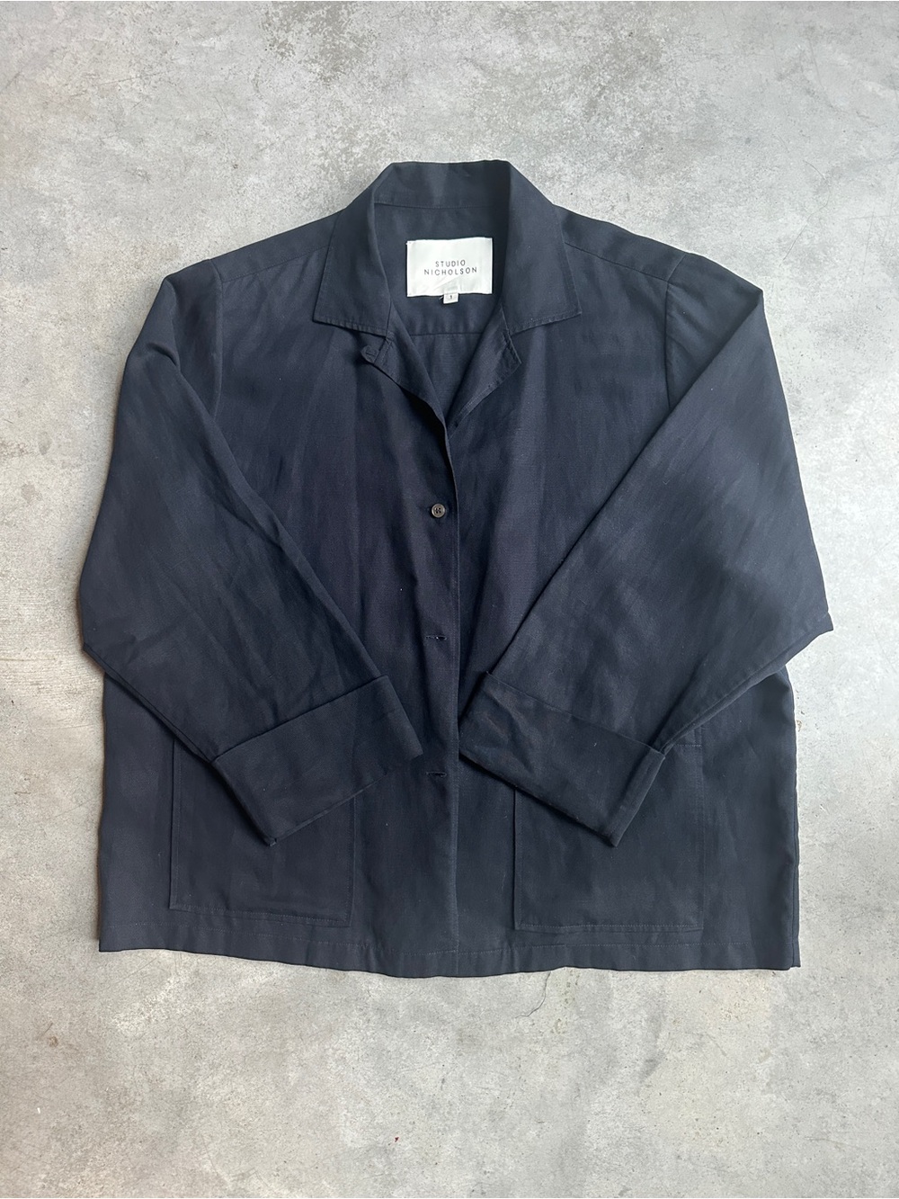 Studio Nicholson Women's Navy Relaxed Shirt Jacket